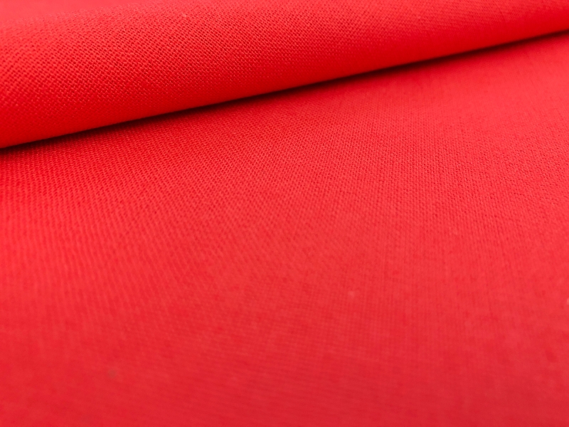 Linen Cotton Blend in Ruby0