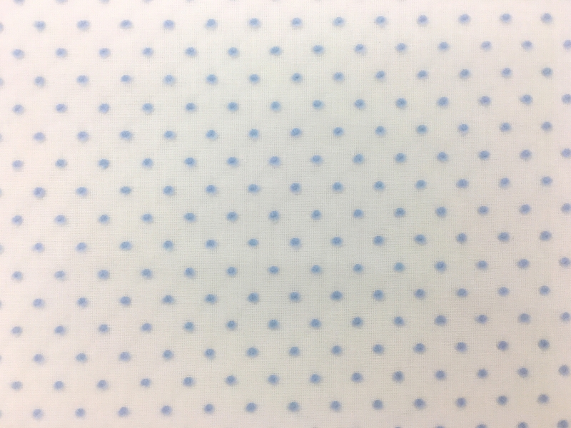 Cotton Swiss Dot in White and Powder Blue1