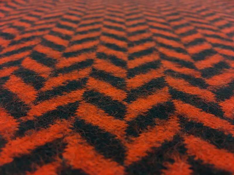 Italian Virgin Wool Felted Herringbone Knit2