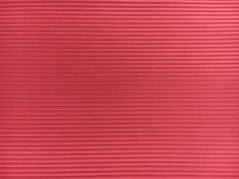 Italian Cotton and Acetate Ottoman in Cerise0