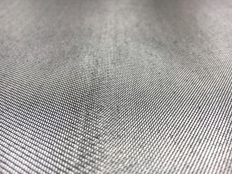 French Cotton Blend Metallic Twill in Silver1