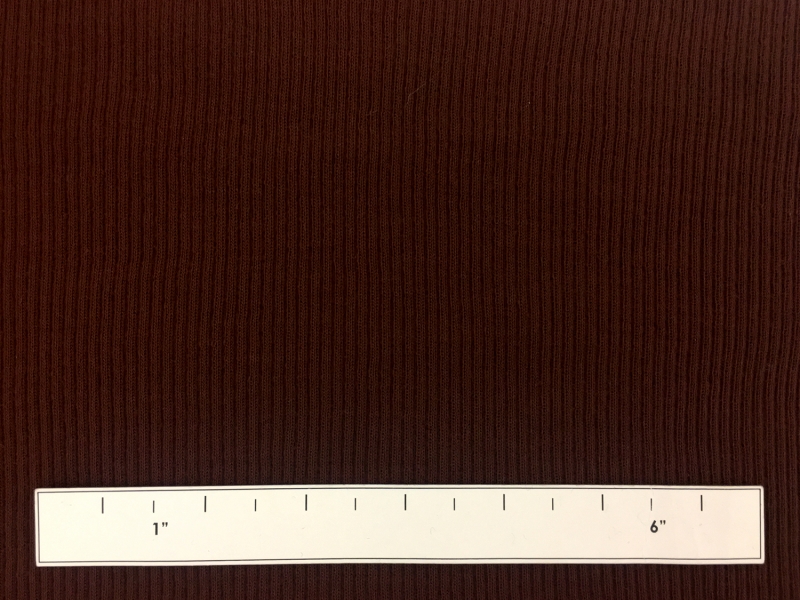 Virgin Wool Rib Knit in Burnt Umber1