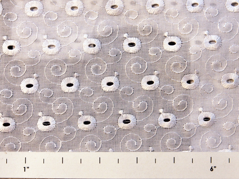 Cotton Eyelet in White0