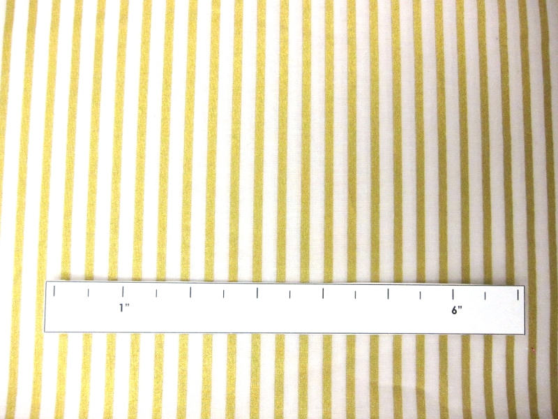 Cotton Printed Metallic Stripe 2