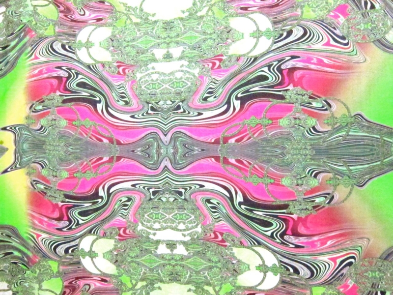 Printed Silk Chiffon Panel0