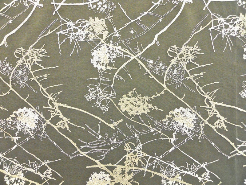 Metallic Embroidered Tulle0