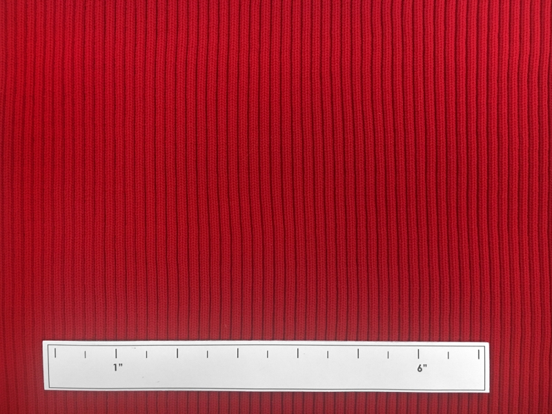 Nylon Rib Knit in Red2