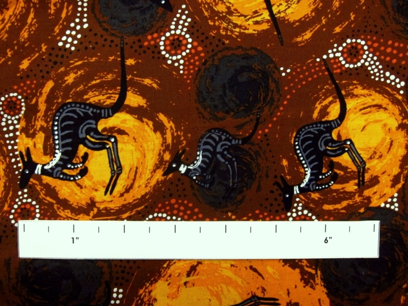 Australian Cotton Print With Aboriginal Motif1
