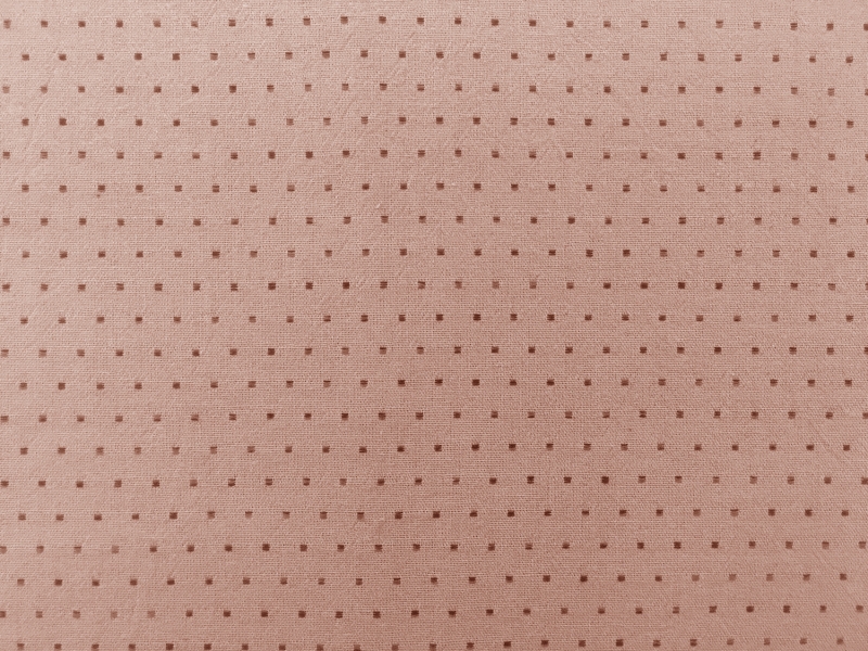 Japanese Cotton Woven Dots Novelty in Salmon Pink0
