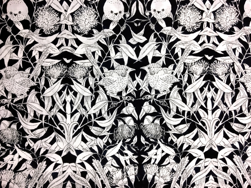 Australian Cotton Print With Aboriginal Motif0