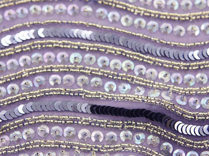 Sequins on Silk Chiffon0