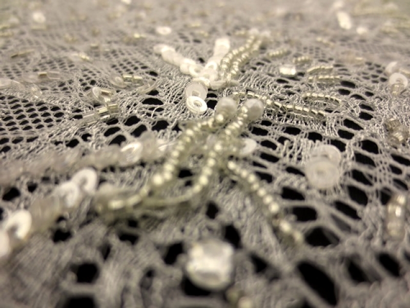 Beaded Metallic Chantilly Lace2