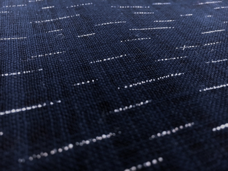 Japanese Printed Midweight Cotton with Small White Lines 2