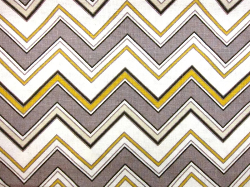 Linen Upholstery Zig Zag Print0