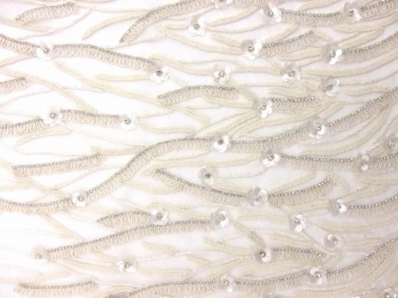 Degrade Hand Beaded  ReEmbroidered Tulle1