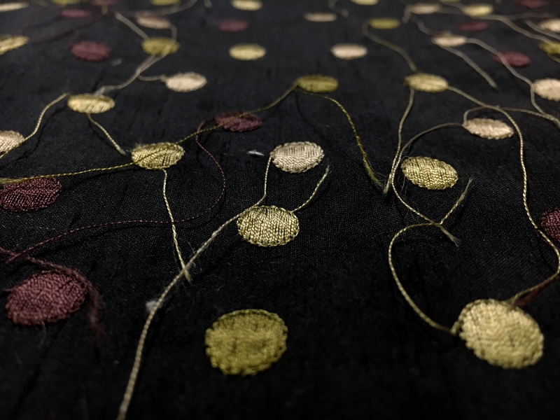 Shantung with Embroidered Polka Dots2