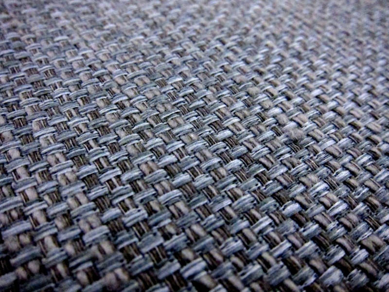 Cotton Blend Basketweave Upholstery in Storm Grey2