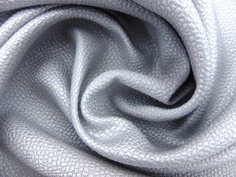 Silk and Wool Hammered Satin in Platinum2