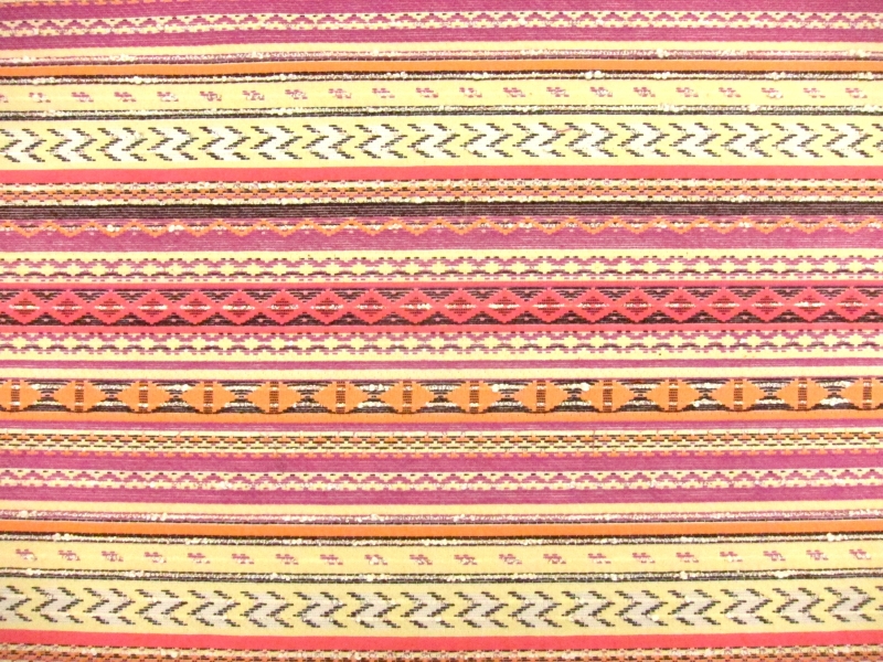 Poly Cotton Blend Ikat Brocade0