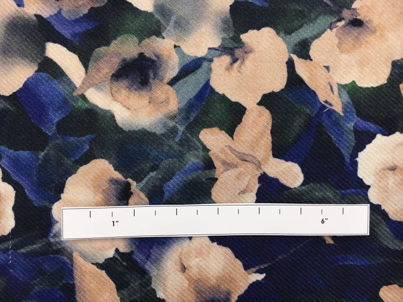 Italian Wool Twill Floral Print1