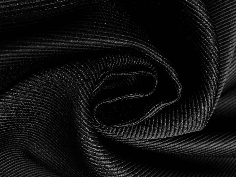 Polyester Faille in Black0