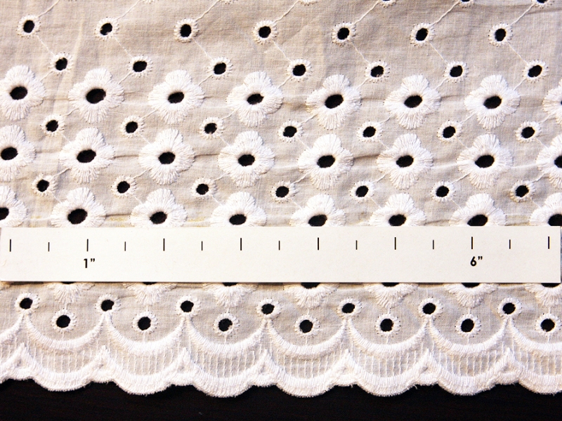 Cotton Eyelet in White1