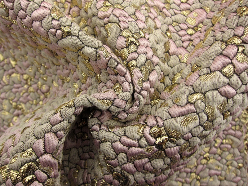 French Metallic Cloqué with a Pebble Texture3