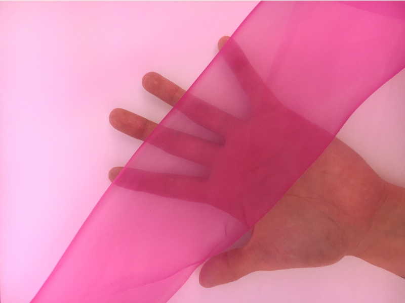 Japanese Polyester Extra Fine Organza in Hot Pink1