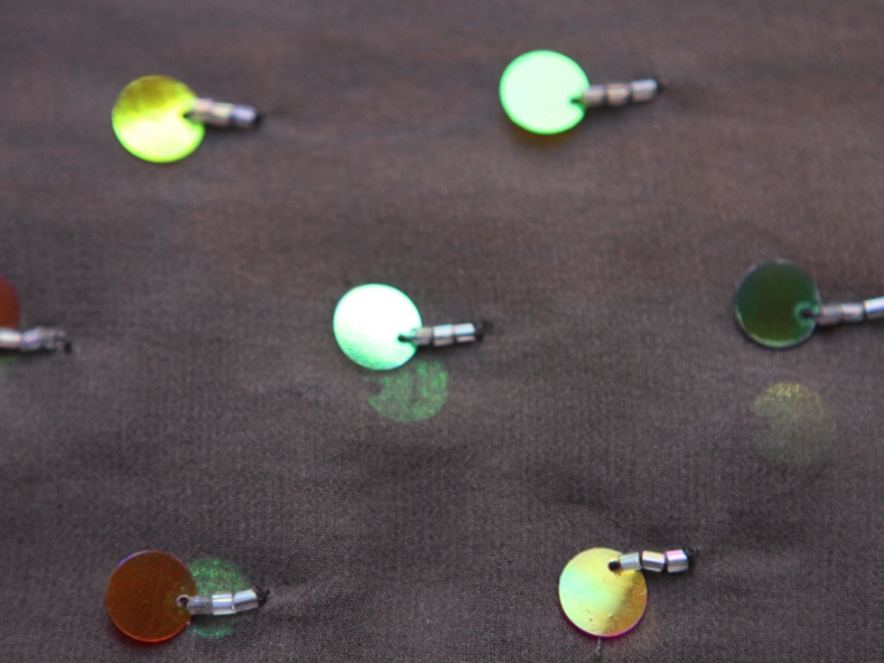 Paillettes on Silk Chiffon2