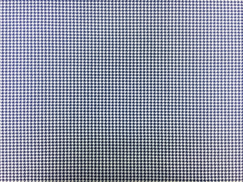 Italian Superfine Wool and Silk Houndstooth in Blue0