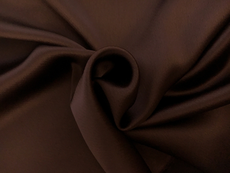 Triacetate Blend Crepe Back Satin in Chocolate0