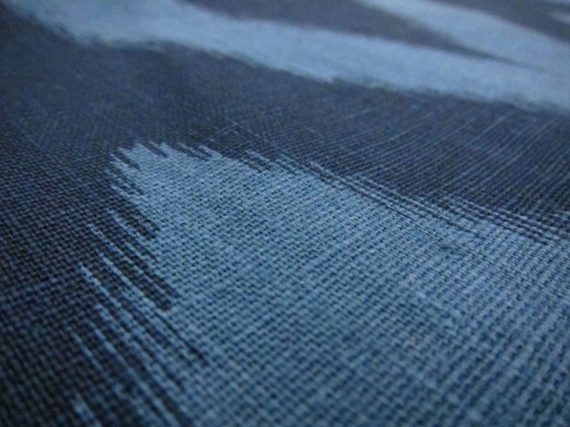 Linen Upholstery Zig Zag Ikat Print2