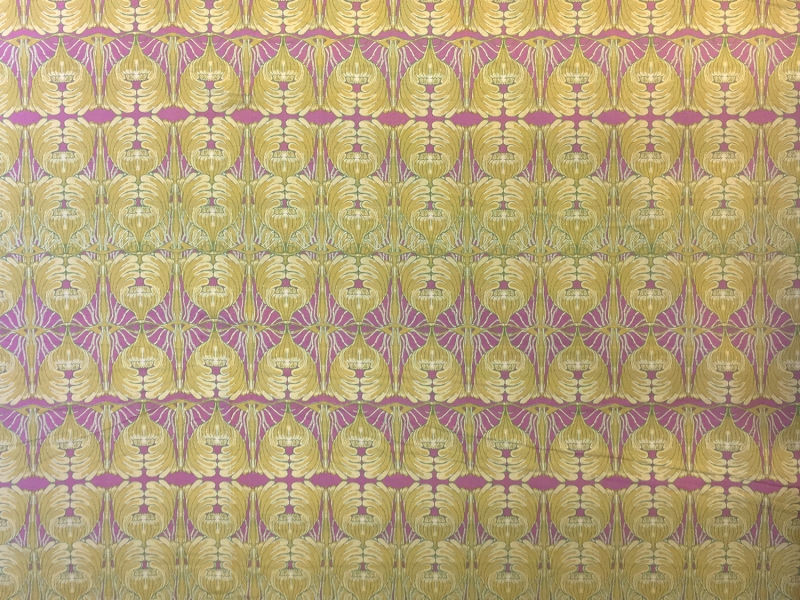 Cotton Broadcloth Mirroring Filigree Print0