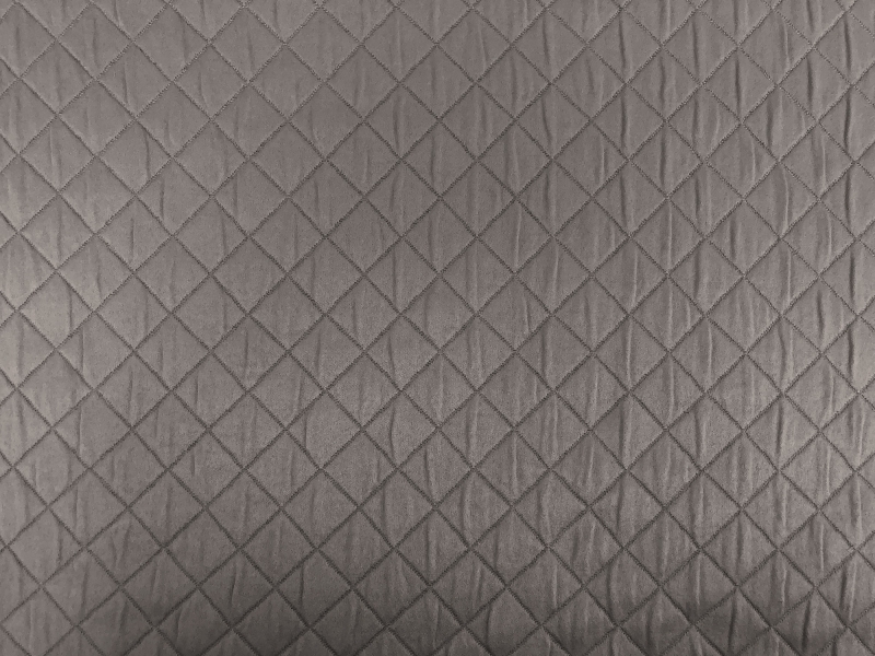 Diamond Quilted Woven Polyester in Graphite0