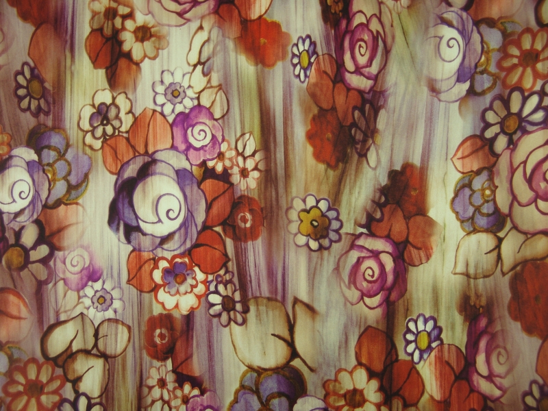 Printed Silk Charmeuse 0