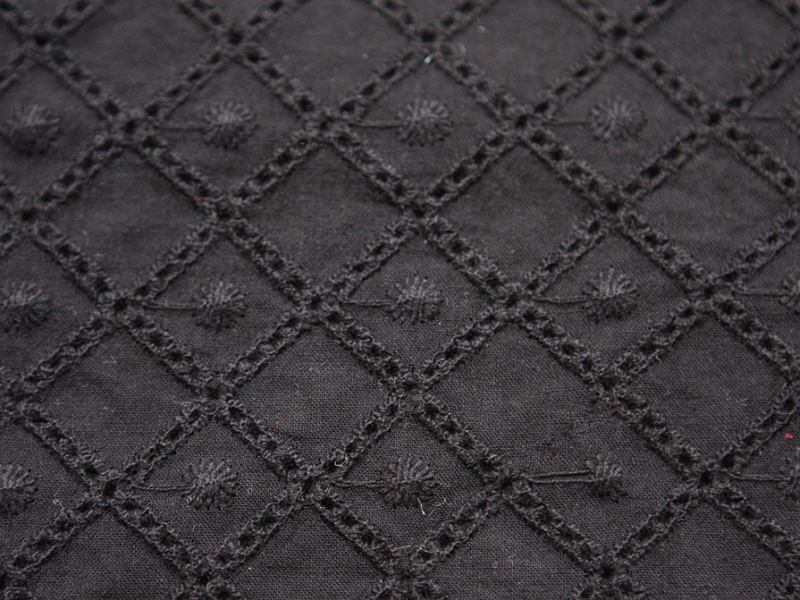 Cotton Eyelet in Black2