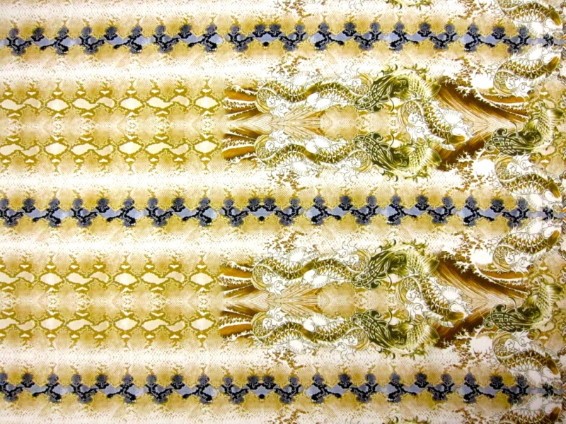 Printed Silk Charmeuse0