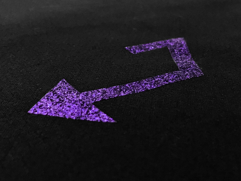 Heat Transfer Polyester Glitter Adhesive in Purple3