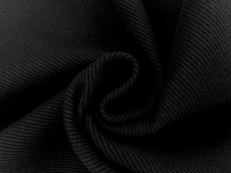 Japanese Cotton Rib Knit in Black2