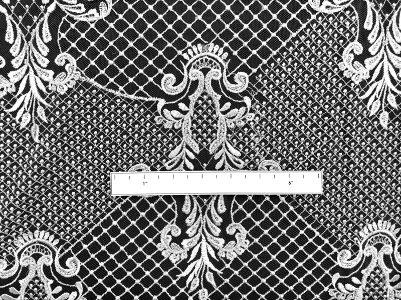 Beaded and Embroidered Tulle in Ivory1