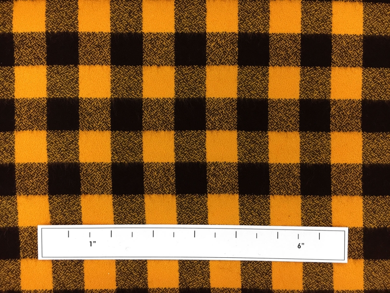 Cotton Mammoth Flannel Check in Mustard1