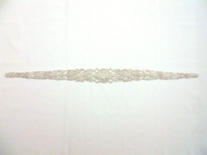 Jeanette Clear Beaded Tulle Belt0