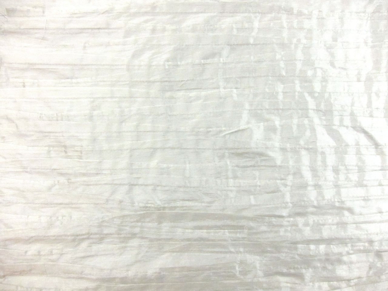 Metallic Tucked Silk Shantung0