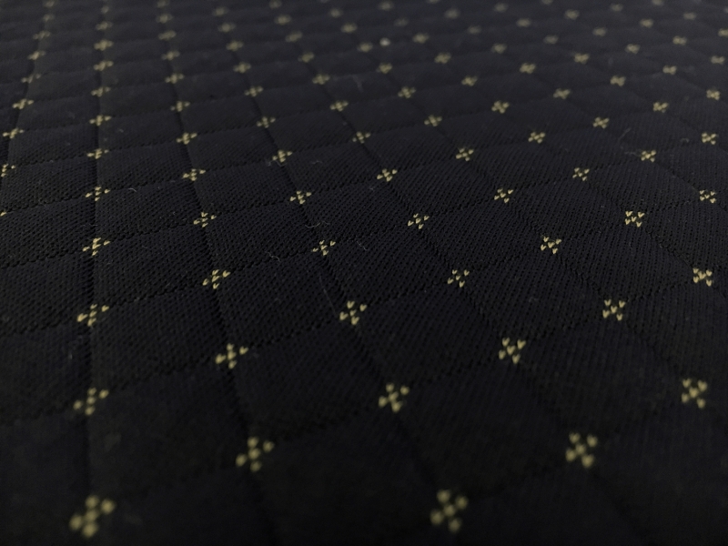 Quilted Novelty Knit in Navy3