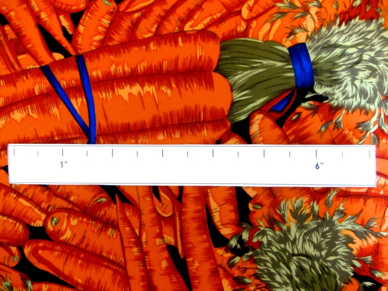 REDUCED Printed Silk Crepe de Chine with Carrots1