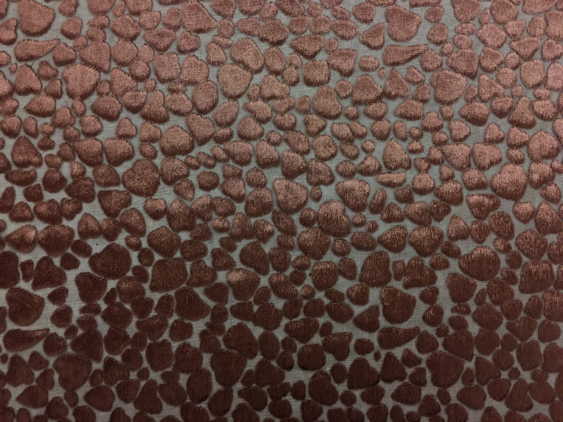 Poly Rayon Burnout Velvet With Dots0