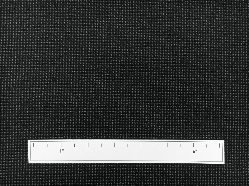 Italian Wool Cotton Blend Novelty Suiting in Black1