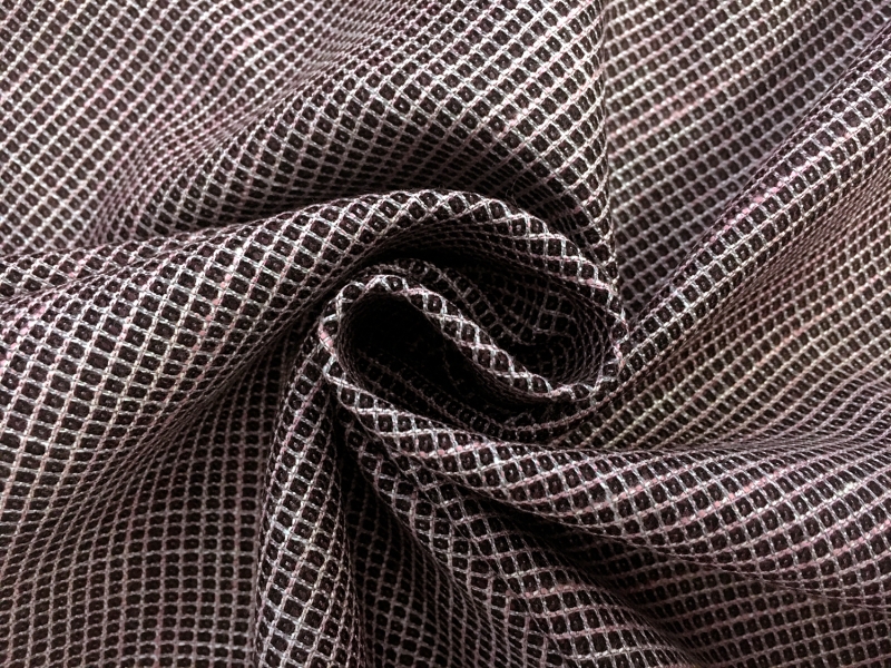 Italian Bamboo Wool Lycra Suiting in Burgundy1