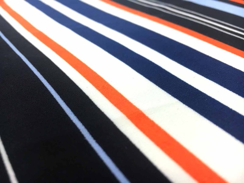 Poly Georgette Bar Code Stripe Print2