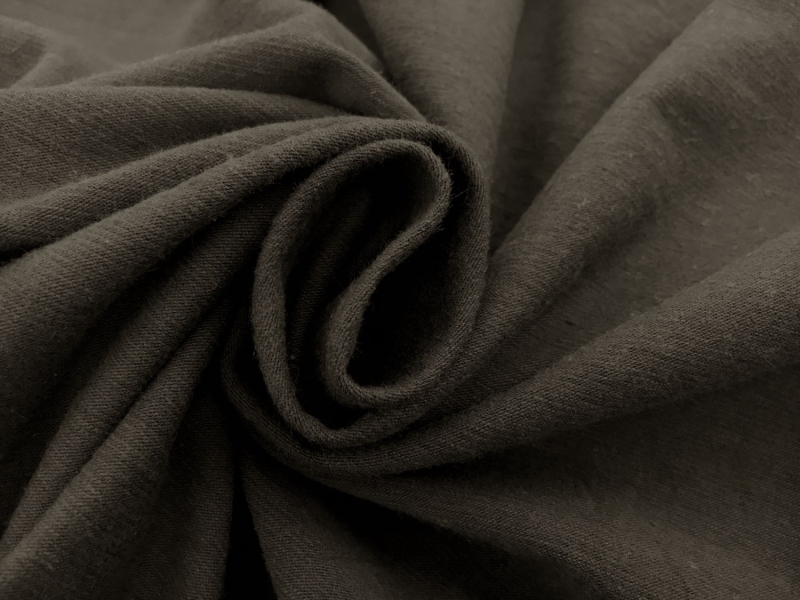 Certified Organic Hemp and Cotton Jersey in Charcoal1